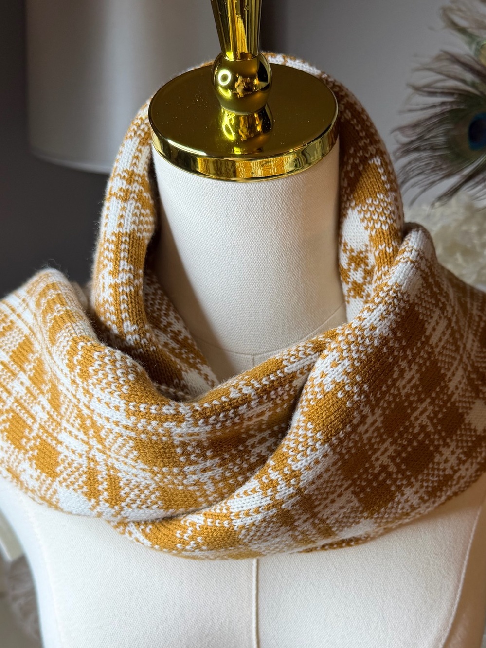NWT Timberland  Plaid Knit Scarf Unisex Cozy Gorpcore,Heritage
